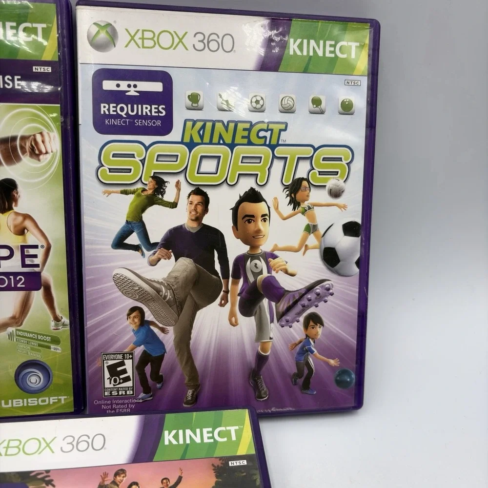 Xbox 360 3 Kinect Games Kinect Adventures Your Shape Fitness Evolve Sports